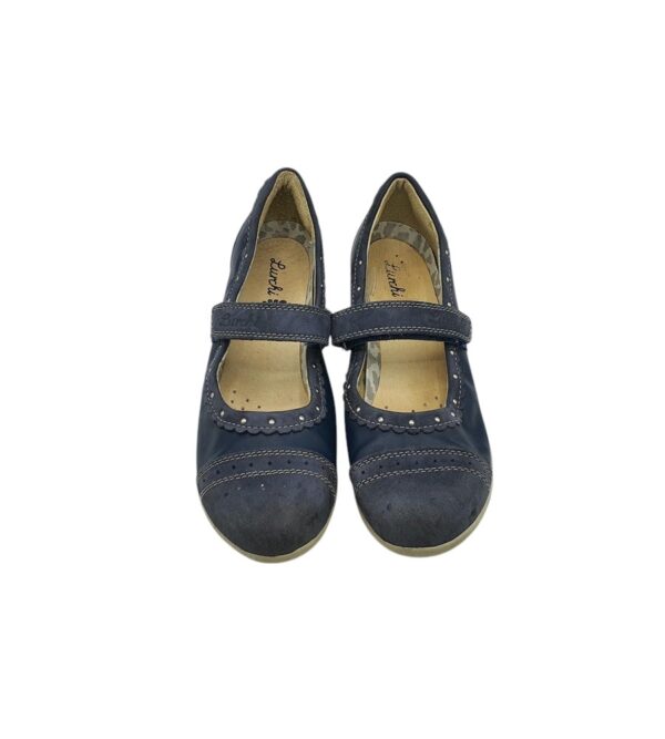 Balerini copii Lurchi 35 imitatie de piele, piele intoarsa, albastru - imagine 3