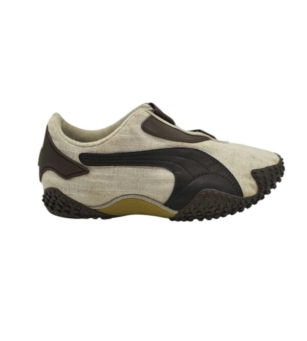 Adidasi dama Puma 39, imitatie de piele, material textil, maro alb - imagine 1