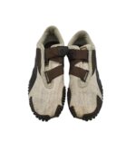 Adidasi dama Puma 39, imitatie de piele, material textil, maro alb - imagine 3