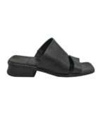 Saboti dama Cross 40, piele, negru