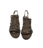 Sandale dama Belmondo 38, piele intoarsa, maro - imagine 5