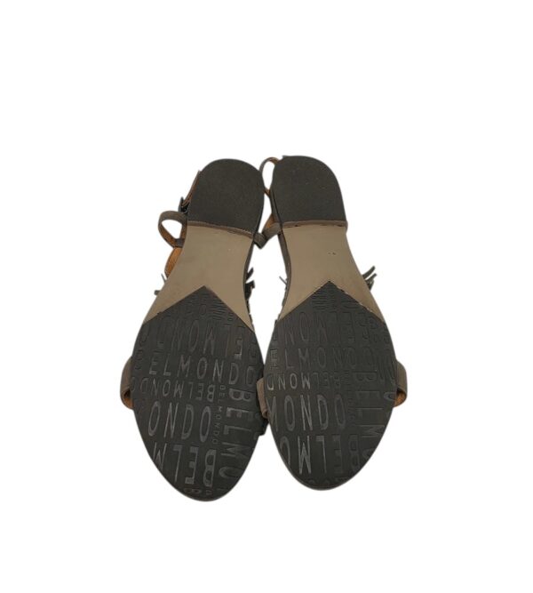 Sandale dama Belmondo 38, piele intoarsa, maro - imagine 3
