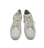 Tenisi barbati Levis 47 imitatie de piele, alb - imagine 3