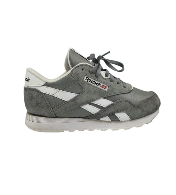 Adidasi barbati Reebok 44, material textil, piele intoarsa, gri - imagine 1