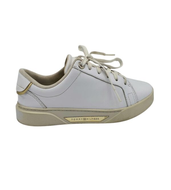 Adidasi dama Tommy Hilfiger 38 piele, alb - imagine 1