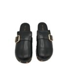 Saboti dama BT, imitatie de piele, negru - imagine 3