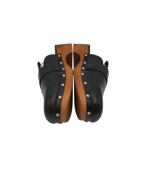 Saboti dama BT, imitatie de piele, negru - imagine 4