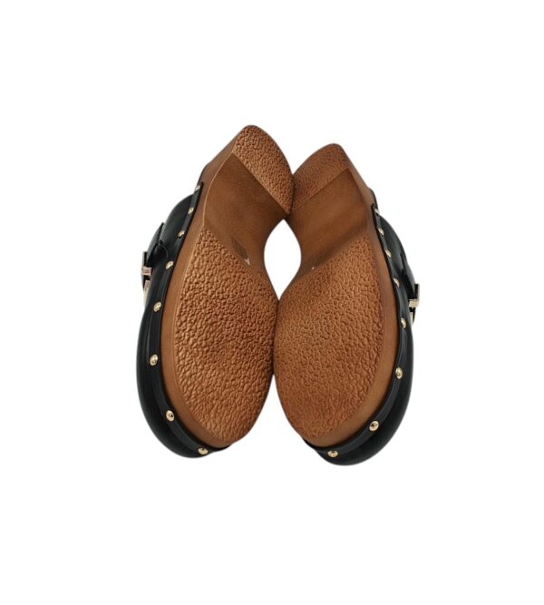 Saboti dama BT, imitatie de piele, negru - imagine 5
