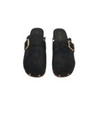 Saboti dama BT, material textil, negru - imagine 3