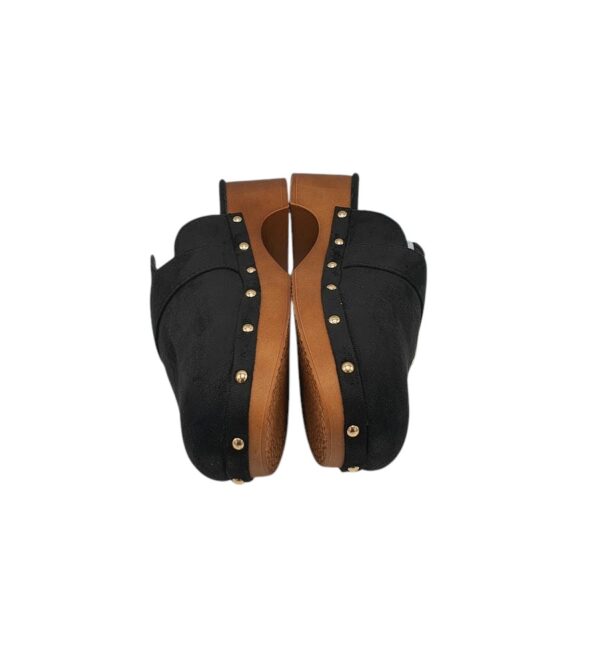 Saboti dama BT, material textil, negru - imagine 4