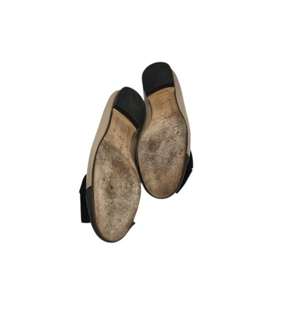 Balerini dama Gente 38 piele, crem negru - imagine 5