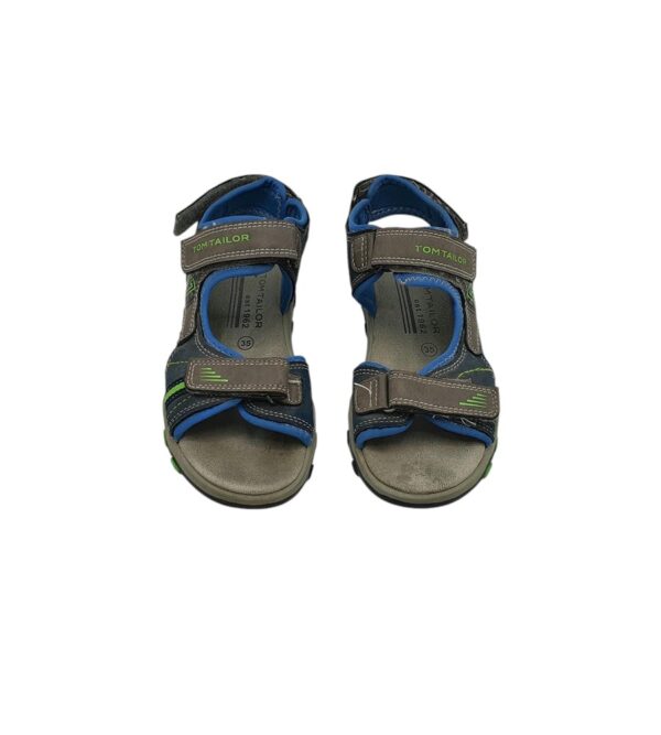 Sandale copii Tom Tailor 35, imitatie de piele, material textil, gri albastru - imagine 3