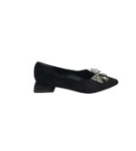 Pantofi dama Pretty 37, material textil, negru