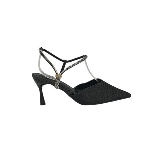 Pantofi dama 40, material textil, negru - imagine 1