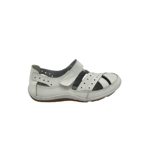 Sandale dama Angel Blue 40, piele, alb - imagine 1
