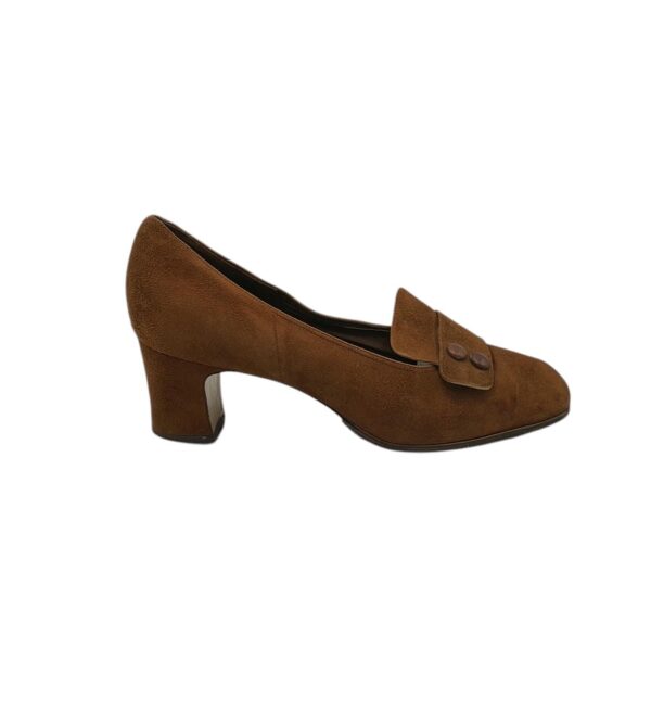 Pantofi dama Salamander 39, piele intoarsa, maro - imagine 1