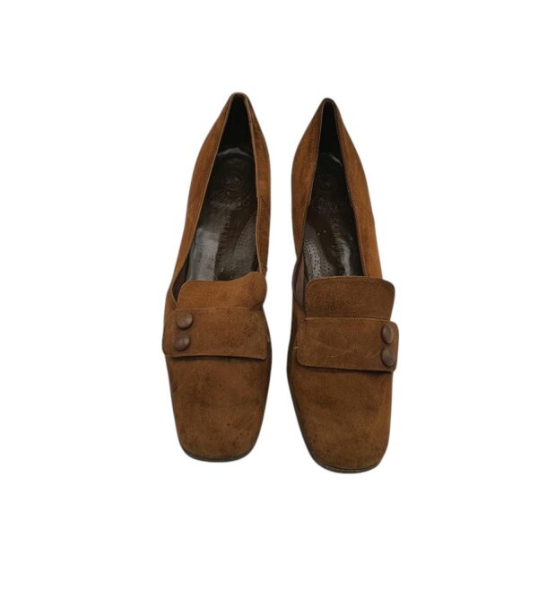 Pantofi dama Salamander 39, piele intoarsa, maro - imagine 3