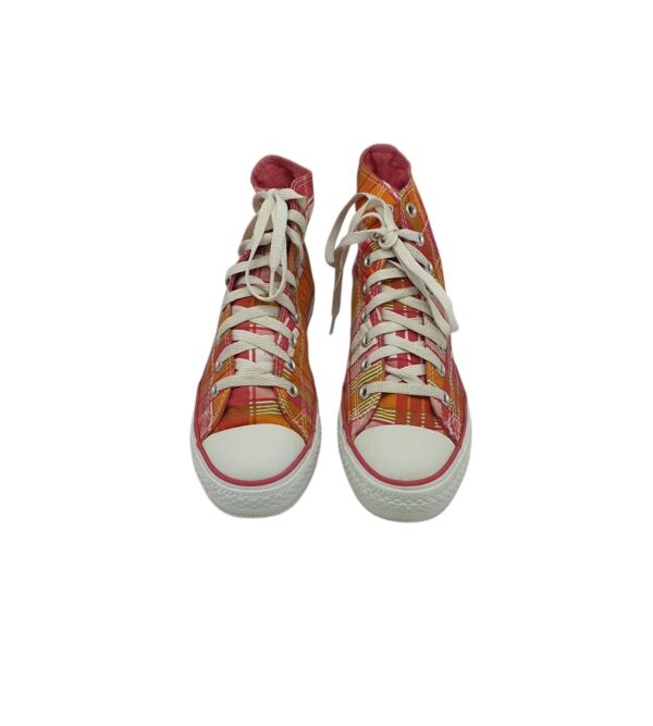 Tenisi dama Converse 39, material textil, roz, portocaliu, alb - imagine 3