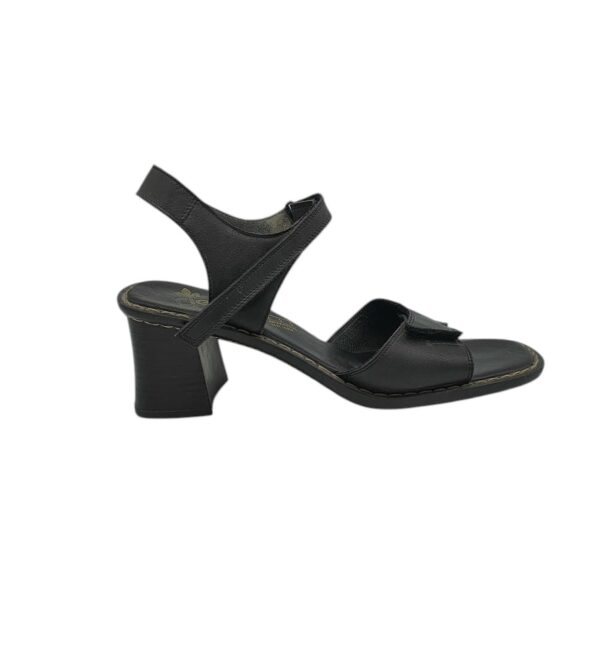 Sandale dama Rieker 42, imitatie de piele,  negru - imagine 1