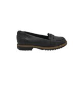 Mocasini dama Clarks 37, piele, negru