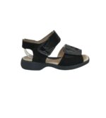 Sandale dama Trettal 37, piele intoarsa , negru