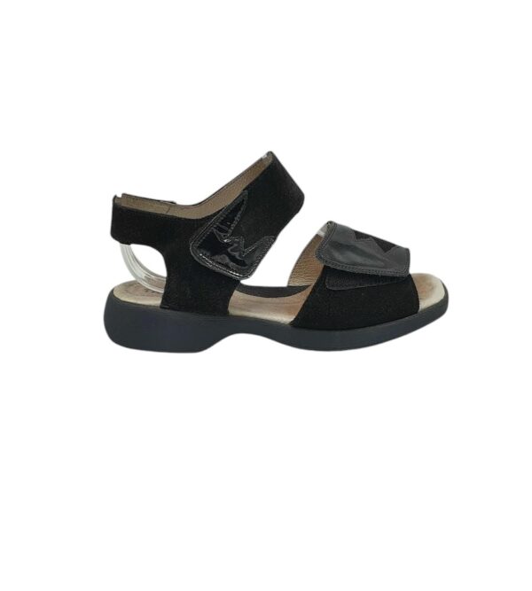 Sandale dama Trettal 37, piele intoarsa , negru - imagine 1