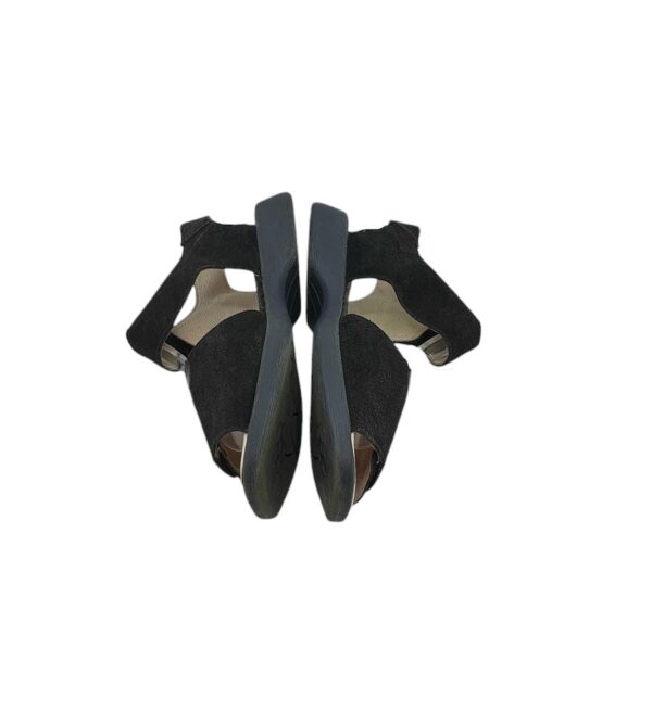 Sandale dama Trettal 37, piele intoarsa , negru - imagine 3