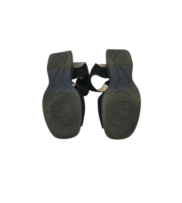 Sandale dama Trettal 37, piele intoarsa , negru - imagine 2