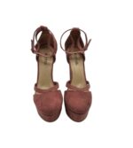 Sandale dama Justfab 38 , material textil , rose - imagine 5