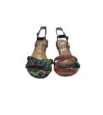 Sandale dama Carla 39 , material textil , multicolor - imagine 5