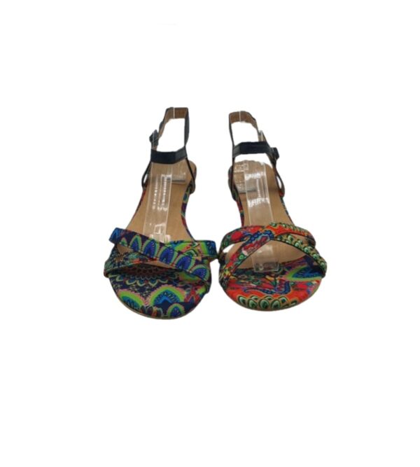 Sandale dama Carla 39 , material textil , multicolor - imagine 5