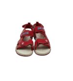 Sandale copii 23 , imitatie piele , material textil , rosu - imagine 5