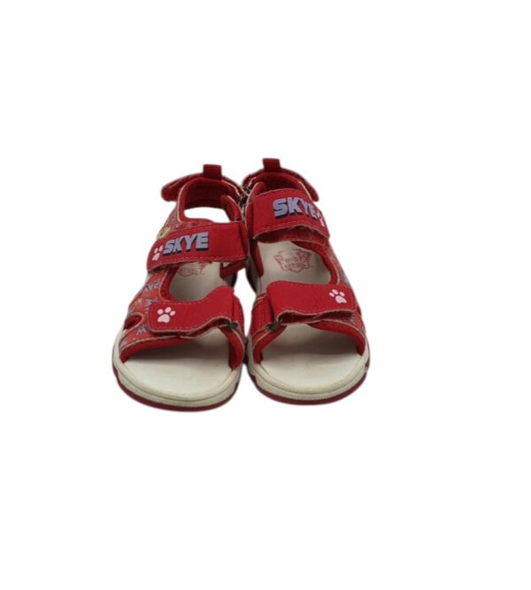 Sandale copii 23 , imitatie piele , material textil , rosu - imagine 5