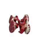 Sandale copii 23 , imitatie piele , material textil , rosu - imagine 4