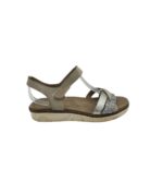 Sandale dama 40 , piele , gri