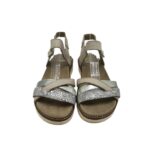 Sandale dama 40 , piele , gri - imagine 5