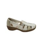 Pantofi dama Rieker 40 , imitatie piele , alb bej
