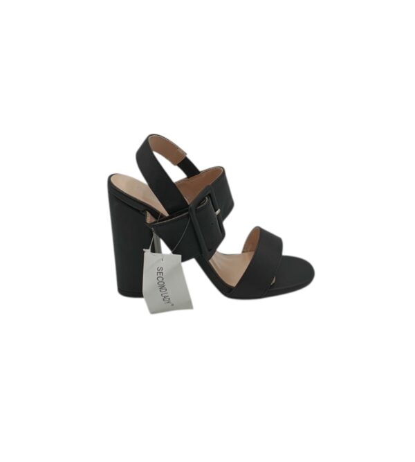 Sandale dama Second Lady 36 , imitatie piele , negru - imagine 1