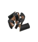Sandale dama Second Lady 36 , imitatie piele , negru - imagine 4