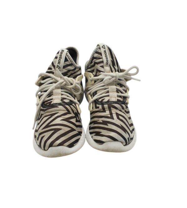 Adidasi dama Reebok 38 , material textil , imitatie piele , negru alb - imagine 5