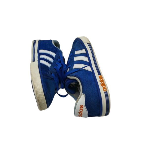 Adidasi dama Adidas 35 , piele intoarsa , albastru alb - imagine 4