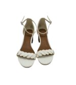 Sandale dama H&M 37 , imitatie piele , alb - imagine 5