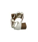 Sandale dama H&M 37 , imitatie piele , alb - imagine 4