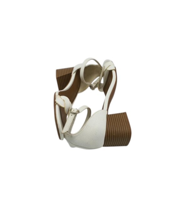 Sandale dama H&M 37 , imitatie piele , alb - imagine 4