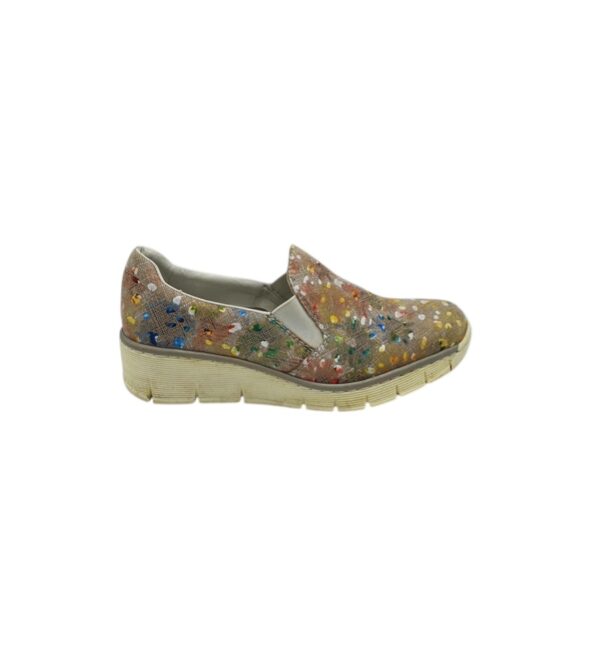 Espadrile dama Rieker 38 ,  imitatie piele , multicolor - imagine 1