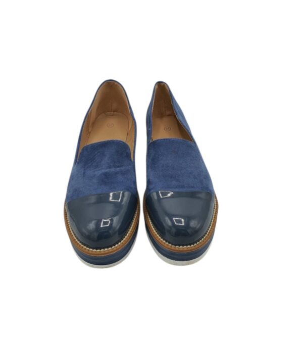 Pantofi dama 37 , imitatie piele , material textil , albastru - imagine 5