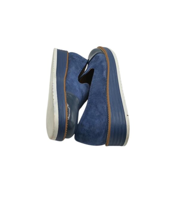 Pantofi dama 37 , imitatie piele , material textil , albastru - imagine 4
