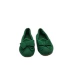 Balerini copii 25 , material textil , verde - imagine 5