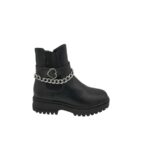 Botine copii Friboo 31 , imitatie piele , material textil , negru