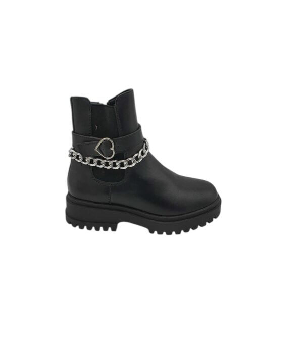 Botine copii Friboo 31 , imitatie piele , material textil , negru - imagine 1